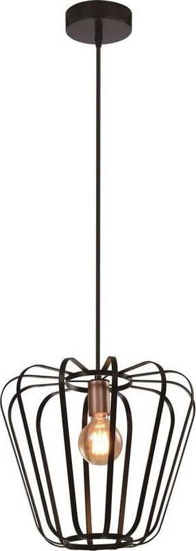 Černé kovové závěsné svítidlo ø 35 cm Jonas – Candellux Lighting Candellux Lighting