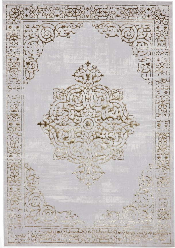 Koberec ve světle šedo-zlaté barvě 80x150 cm Artemis – Think Rugs Think Rugs