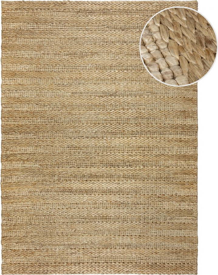 Ručně tkaný kenafový koberec v přírodní barvě 160x230 cm Drew Stripe – Flair Rugs Flair Rugs