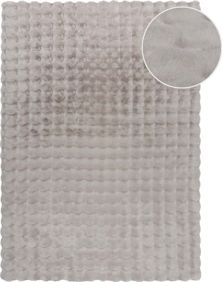 Světle šedá syntetická kožešina 120x170 cm Waffle Faux Fur – Flair Rugs Flair Rugs